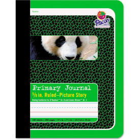 Pacon Primary Journal 2428, 5/8" Ruling, 9-3/4" x 7-1/2", White, 100 Sheets/Pack