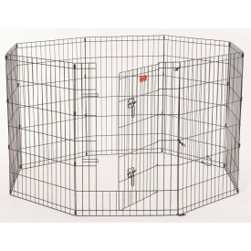 Lucky Dog Heavy Duty Dog Exercise Pen With Stakes, Steel, 24"W x 36"H, Black
