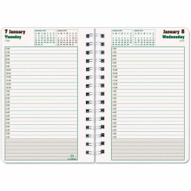 Blueline DuraGlobe Daily Planner Ruled For 30-Minute Appointments, 8 x 5, Black, 2024