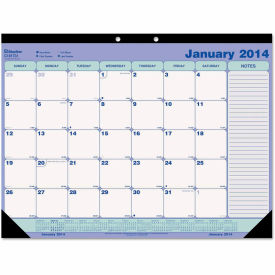 Blueline Academic Desk Pad Calendar, 21.25 x 16, White/Blue/Green, 2023-2024