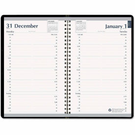 House of Doolittle Daily Appointment Book, 15-Minute Appointments, 8 x 5, Black, 2024