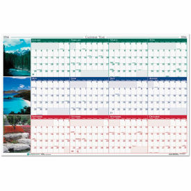 House of Doolittle Recycled Earthscapes Nature Scene Reversible Yearly Wall Calendar, 24 x 37, 2024