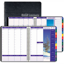 House of Doolittle Recycled Earthscapes Weekly/Monthly Planner, 11 x 8.5, Black, 2024