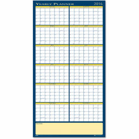 House of Doolittle Recycled Reversible Yearly Wall Planner, 60 x 26, 2024