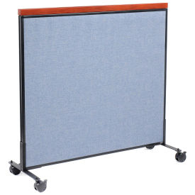 48-1/4"W x 46-1/2"H Mobile Deluxe Office Partition Panel, Blue