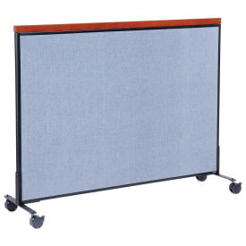 60-1/4"W x 46-1/2"H Mobile Deluxe Office Partition Panel, Blue