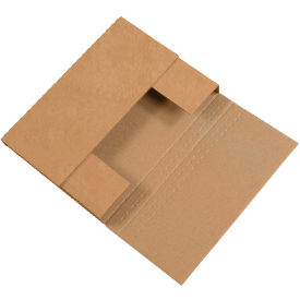 12 1/8"x9 1/8"x3" Kraft Easy-Fold Mailer - Pkg Qty 50