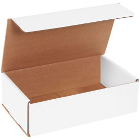 10"x6"x3" White Corrugated Mailer - Pkg Qty 50