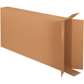 Side Loading Cardboard Corrugated Boxes, 28" x 6" x 52", Kraft - Pkg Qty 5