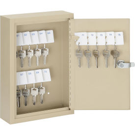 Global Industrial Key Cabinet, 30 Keys, 8x2-1/2x12-1/8, Sand