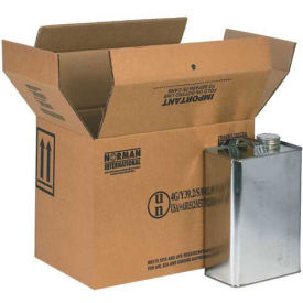 Box Partners 4 - 1 Gallon F-Style Can Hazmat Box 13-3/4"x9"x10-3/8" 20 Pack, HAZ1023