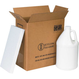 Box Partners 1 Gallon Plastic Jug Shipper Kit - 2 Kits 12" x 6" x 12-3/4", HAZ1131