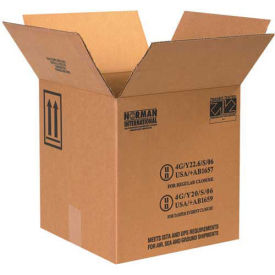 Box Partners 4 - 1 Gallon Plastic Jug Haz Mat Box 12-1/16"x12-1/16"x12-3/4" 20 Pack, HAZ1052