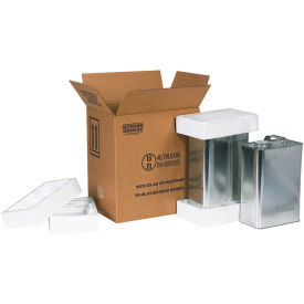 Box Partners 1 Gallon F-Style Shipper Kit - 2 Kits 11-3/8" x 8-3/16" x 12-3/8", HAZ1121