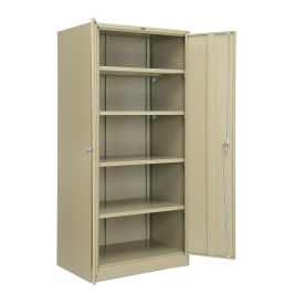 Global Industrial Unassembled Storage Cabinet, 36x24x78, Tan