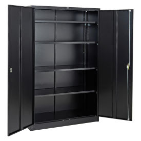 Assembled Storage Cabinet, 48x18x78, Black