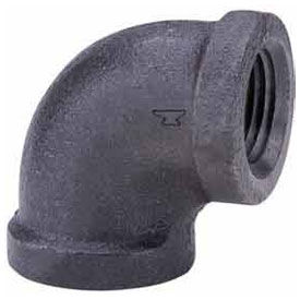 3/4" Black Malleable 90 Degree Elbow, Lead Free, 150 PSI