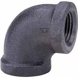 1" 90 Degree Elbow, Black Malleable, 150 PSI, Lead Free
