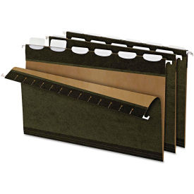 Pendaflex Ready-Tab Reinforced Hanging Folders, 1/5 Tab, Legal, Stnd Green, 25/Box