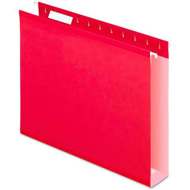 Pendaflex Reinforced 2" Extra Capacity Hanging Folders, Letter, Red, 25/Box