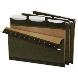 Pendaflex Ready-Tab Lift Tab Reinforced Hanging 1/3 Tab Folder, Letter, Stnd Green, 25/Box