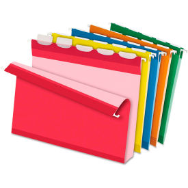 Pendaflex Ready-Tab Hanging File Folders, 2" Capacity, Letter, Assrt, 20/Box
