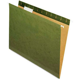 Pendaflex Reinforced Hanging Folders, 1/5 Tab, Letter, Standard Green, 25/Box