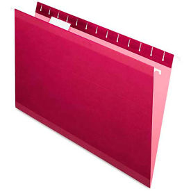 Pendaflex Reinforced Hanging Folders, 1/5 Tab, Legal, Burgundy, 25/Box
