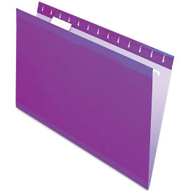 Pendaflex Reinforced Hanging Folders, 1/5 Tab, Legal, Violet, 25/Box