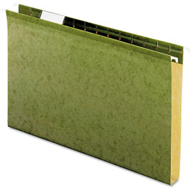 Pendaflex Reinforced 1" Extra Capacity Hanging Folders, Legal, Standard Green, 25/Box