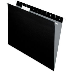 Pendaflex Hanging File Folders, 1/5 Tab, Letter, Black, 25/Box