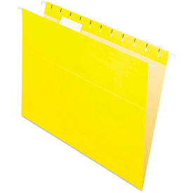 Pendaflex Hanging File Folders, 1/5 Tab, Letter, Yellow, 25/Box