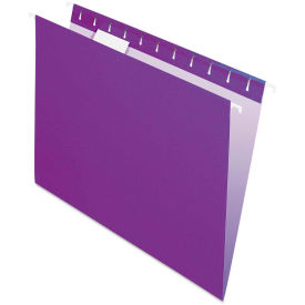 Pendaflex Hanging File Folders, 1/5 Tab, Letter, Violet, 25/Box