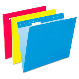 Pendaflex Hanging File Folders, 1/5 Tab, Letter, Assorted Colors, 25/Box