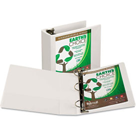 Samsill Earth's Choice Biodegradable Round Ring View Binder, 4" Capacity, White