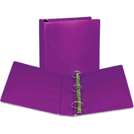 Samsill Fashion View Binder, Round Ring, 11 x 8-1/2, 2" Capacity, Purple, 2/Pack