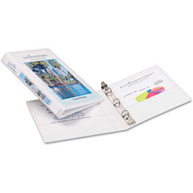 Avery Durable View Binder with Round Rings, 5 1/2 x 8 1/2, 1/2", White