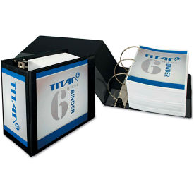 Samsill Nonstick D-Ring View Binder, 11 x 8-1/2" 6" Capacity, Black