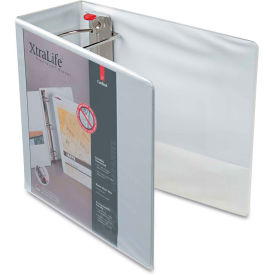 Cardinal XtraLife ClearVue Non-Stick Locking Slant-D Ring Binder, 5", White