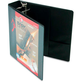Cardinal Easy Open ClearVue Locking Slant-D Ring Binder, 2", Black