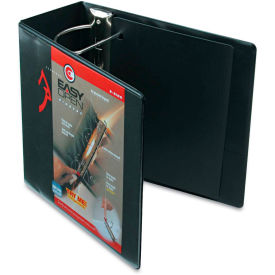 Cardinal Easy Open ClearVue Locking Slant-D Ring Binder, 5", Black