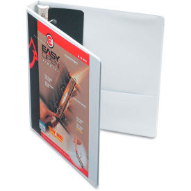 Cardinal Easy Open ClearVue Locking Slant-D Ring Binder, 1", White