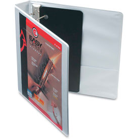 Cardinal Easy Open ClearVue Locking Slant-D Ring Binder, 1-1/2", White