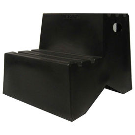 2 Step Plastic Step Stand, 18-1/4"W x 24-1/2"D x 19-1/2"H, Black