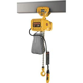Harrington NERP005LD-10 NER Electric Hoist w/ Push Trolley - 10' Lift, 1/2 Ton, 15/2.5 ft/min, 230V