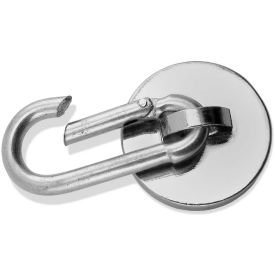 Master Magnetics Neodymium Magnetic Carabiner Hook 45 Lbs. Pull Nickel/Chrome Plating, 07587 - Pkg Qty 6