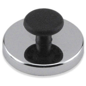 Master Magnetics Ceramic Round Base Magnets HMKR-50 with Knob 25 Lbs. Nickel |Chrome Plating