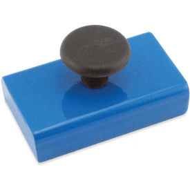 Master Magnetics Ceramic Rectangular Base Magnets HMKS-A with Knob 20 Lbs. Blue Powder Coat