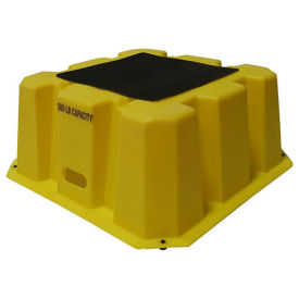 1 Step Nestable Plastic Step Stand - Yellow 25"W x 25"D x 10-1/2"H