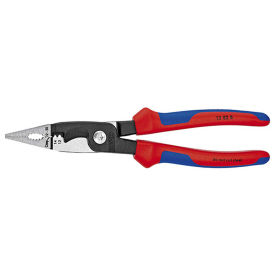 KNIPEX Electrical Installation Pliers 12 / 14 Awg, Comfort Grip 8" OAL, 13 82 8 SBA